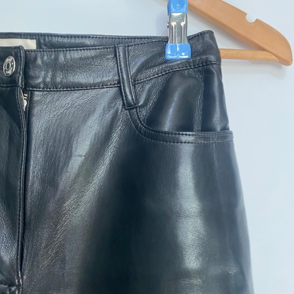 Wilfred Aritzia 2 Melina Black Vegan Leather Pants - Picture 7 of 13